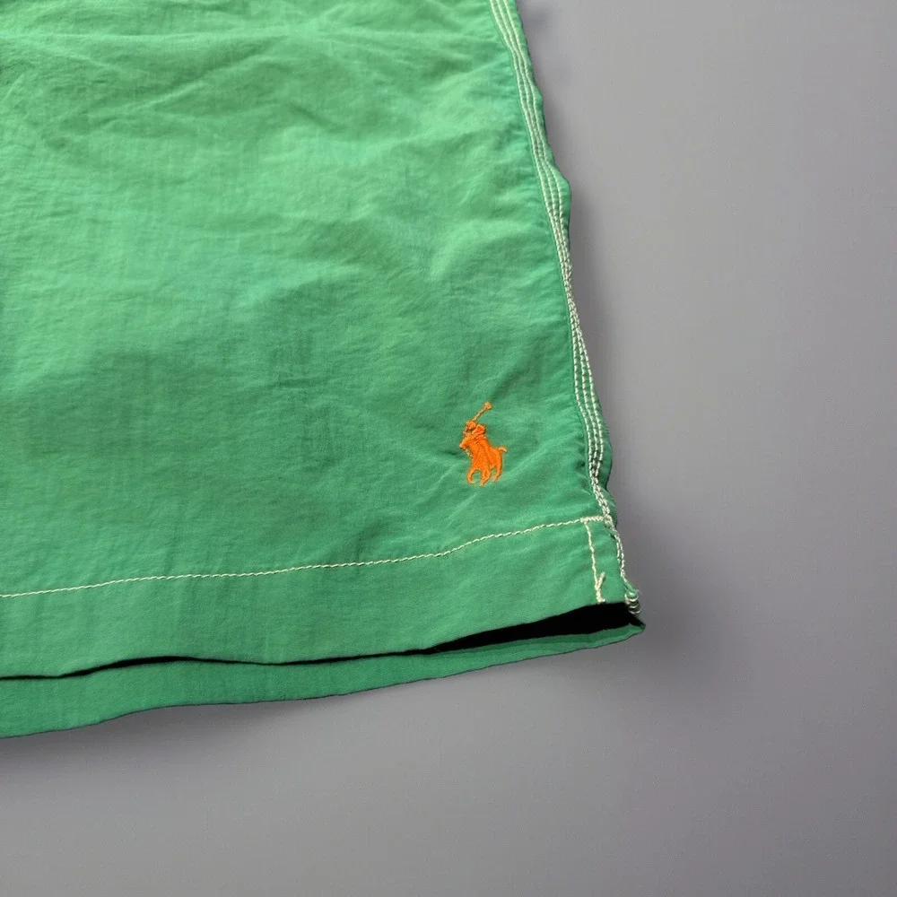 Polo Ralph Lauren Swim Trunks Adult Large Green‎ Pony Shorts Beach Pool